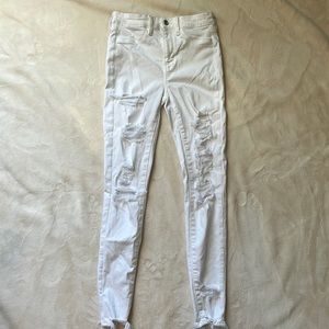 American Eagle white skinny jeans